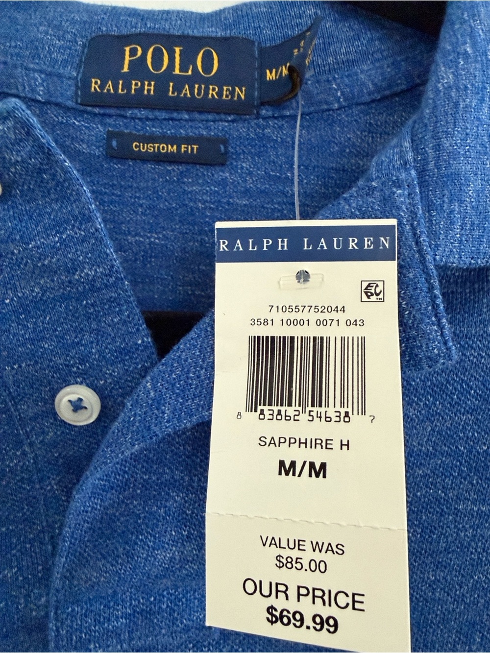 Polo by Ralph Lauren Sapphire Heather Blue Polo